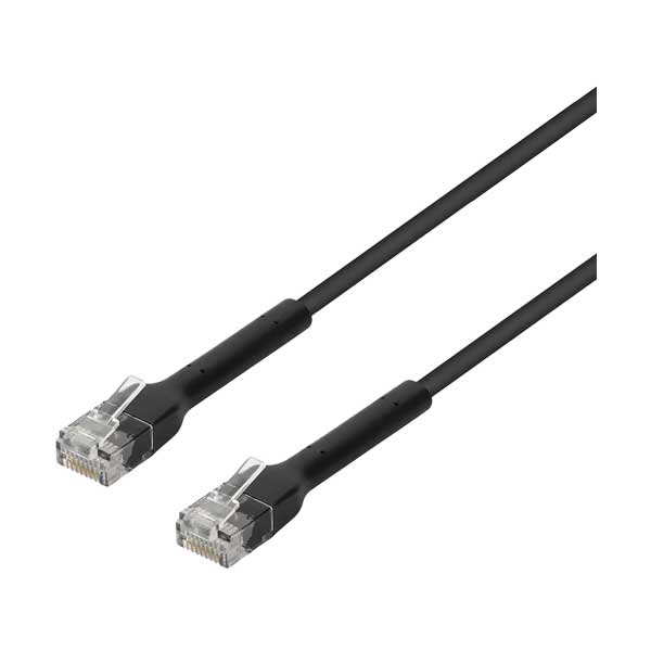 Intellinet Cat6 U/UTP FlexiBoot Slim Network Patch Cable, 3ft, Black, 10-Pack (745185)