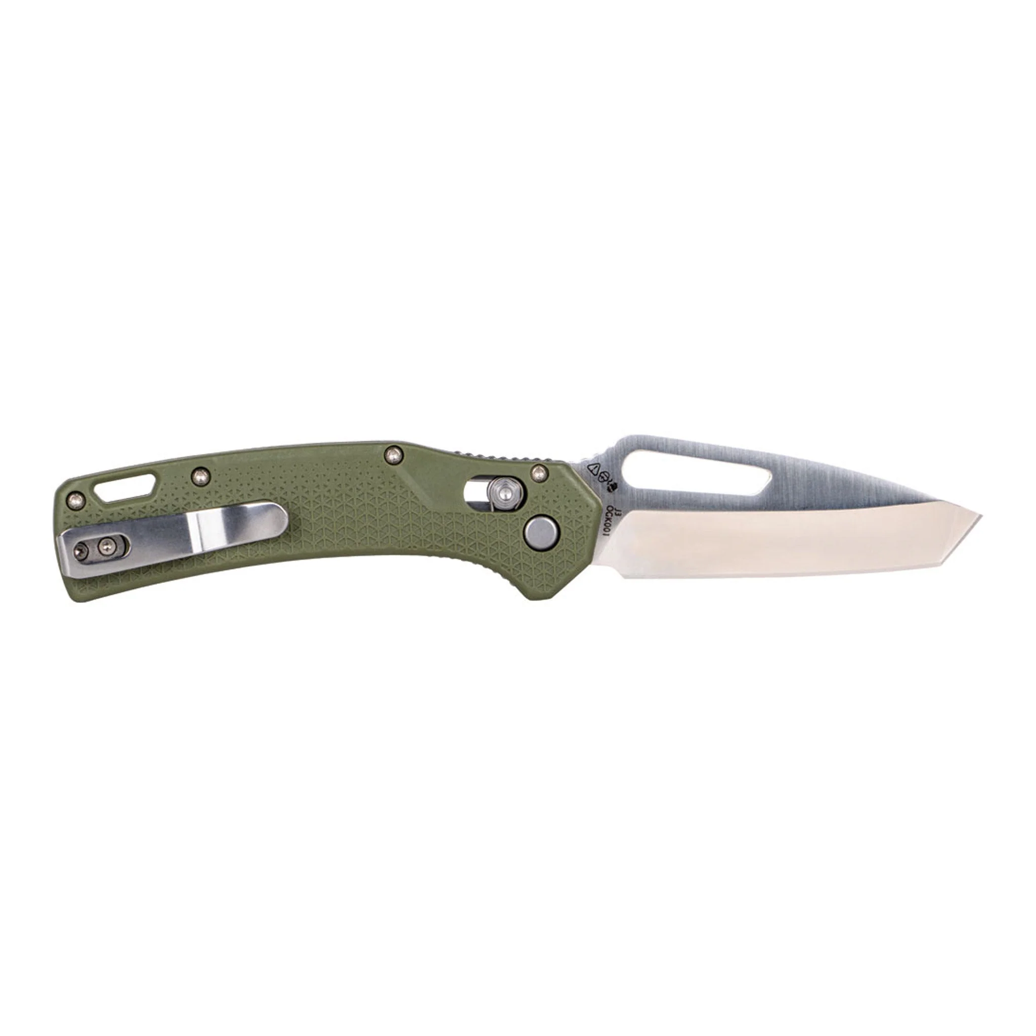 Klein Tools OGK001GNT D2 KTO Resurgence Tanto Blade Knife with Moss Green Handle - Image 3