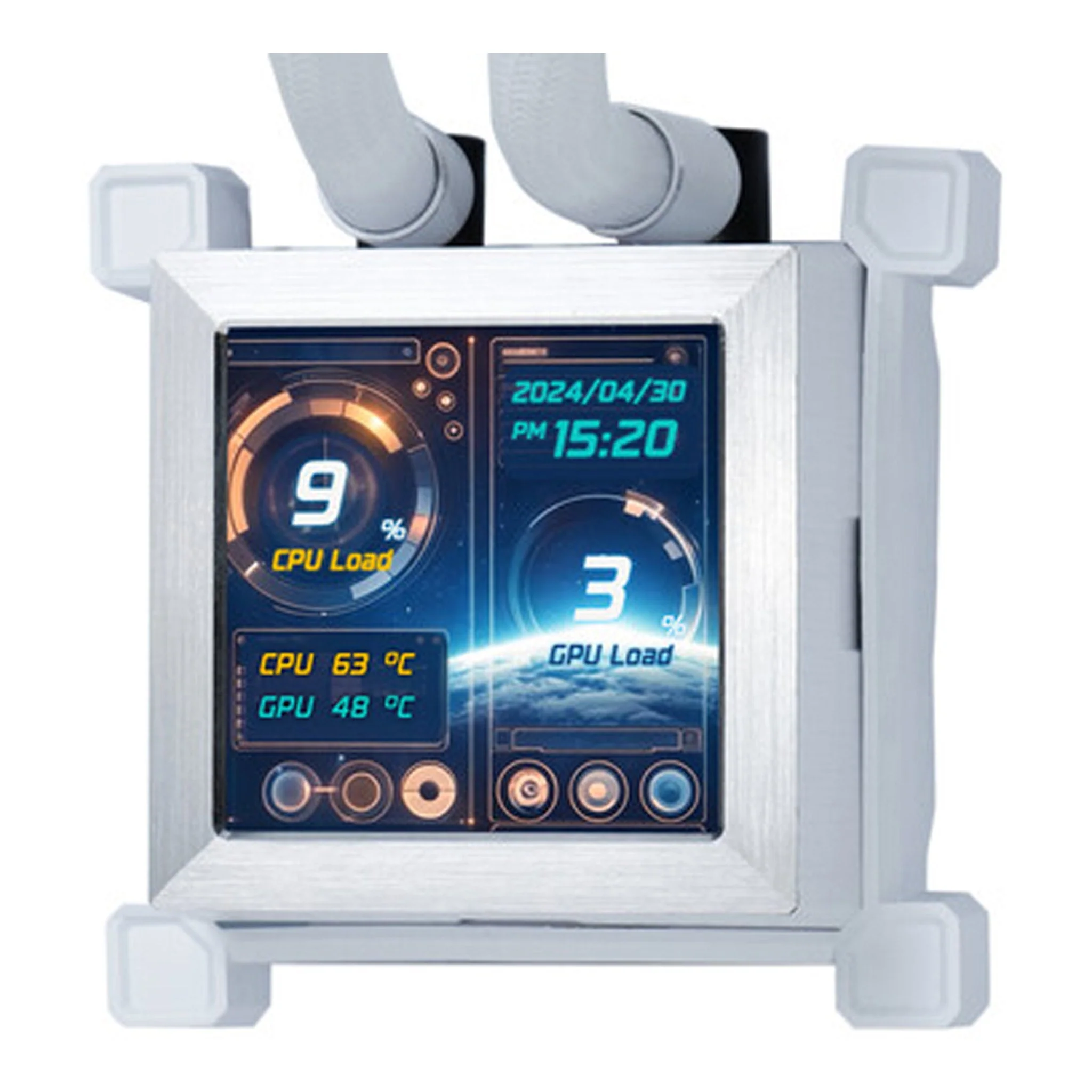 Lian Li HSLCD36RW HydroShift LCD 360R AIO Liquid CPU Cooler - White - Image 2