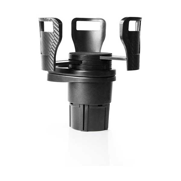 Limitless LIM-DCS-001 2-In-1 Black Expandable Dual CupStation Holder with 360° Rotating Base - Image 3
