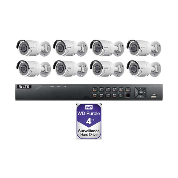 LTS LTN16-8BL4M-4T 4TB 16-Channel NVR Kit with 8x 4MP Mini Bullet IP Cameras