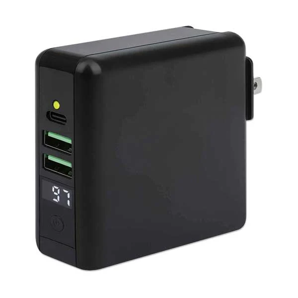 Manhattan 102452 4-in-1 Travel Wall Charger and Powerbank 8,000 mAh
