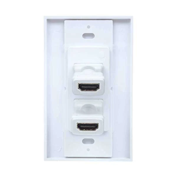 Manhattan 771726 Two-Port HDMI Female to HDMI Female Coupler Type Wallplate - White - Image 4