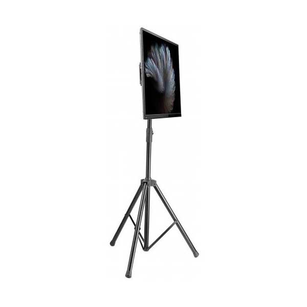 Manhattan 461412 Universal Tilting Adjustable Height Portable Tripod TV Mount (37" to 70", Black) - Image 2