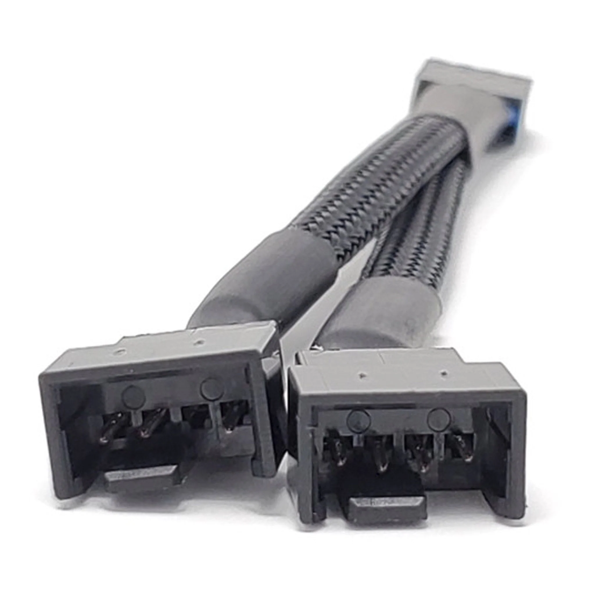 Micro Connectors PWM-102BK Black 1 to 2 Sleeved PWM Fan Splitter Cable - Image 4