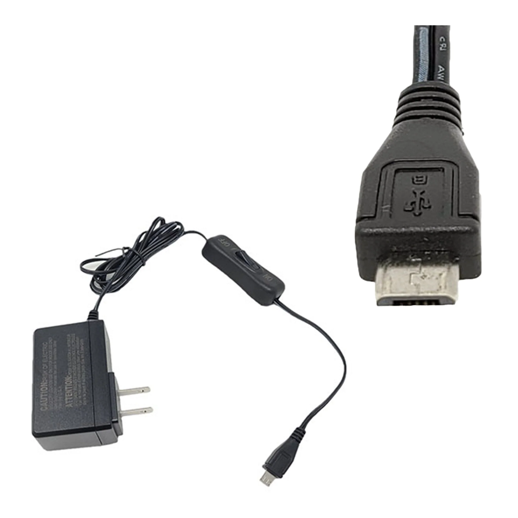 Micro Connectors RAS-PWR03-PI 5V 2.5A AC/DC Class II Power Adapter with On/Off Switch for Raspberry Pi - Image 2