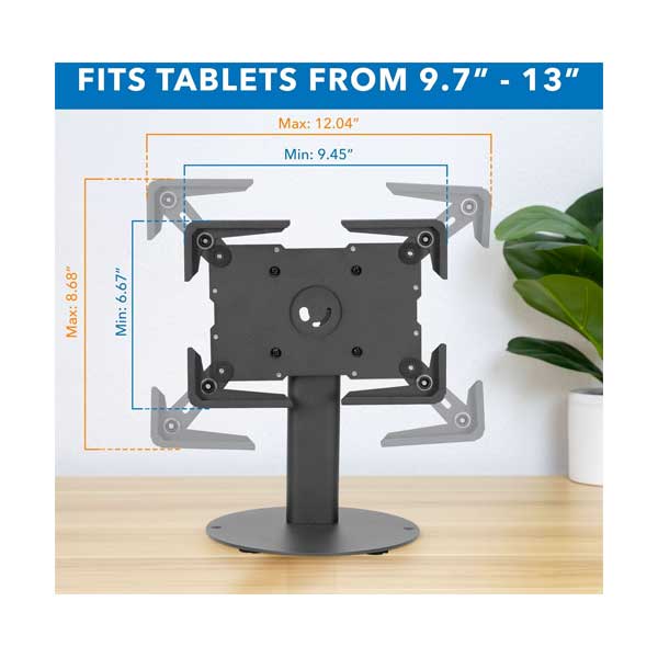 Mount-It! Universal Tablet Countertop Stand with Tilt - 9.7" to 13" (MI-3881BLK) - Image 2