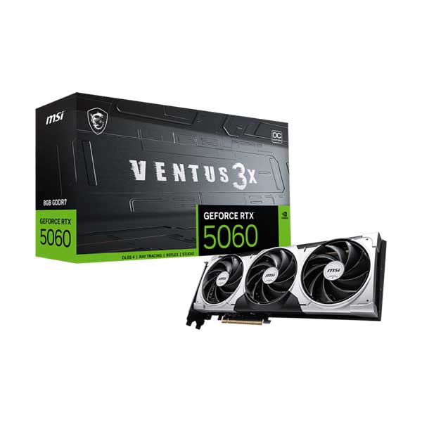 MSI NVIDIA GeForce RTX 5060 8G VENTUS 3X OC | 8GB GDDR7 | G5060-8V3C