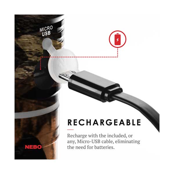 NEBO NEB-WLT-0003 SLYDE KING 2nd Gen 500 lumen Rechargeable LED Flashlight - Image 3