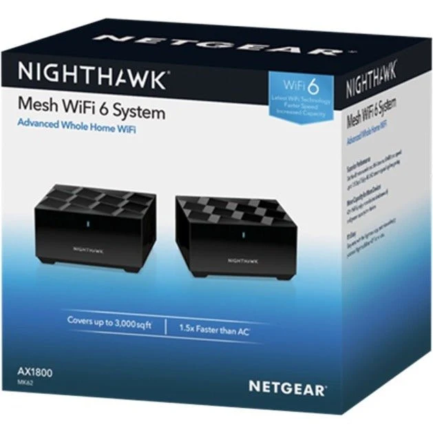NETGEAR MK62-100NAS Nighthawk Whole Home AX1800 Dual-Band Mesh WiFi 6 System - Image 7