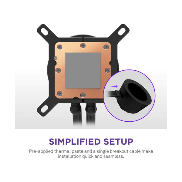 NZXT Kraken Plus 240mm RGB AIO Liquid Cooler with 1.54" LCD Display & RGB Core Fans | Black | RL-KR240-B2 - Image 3