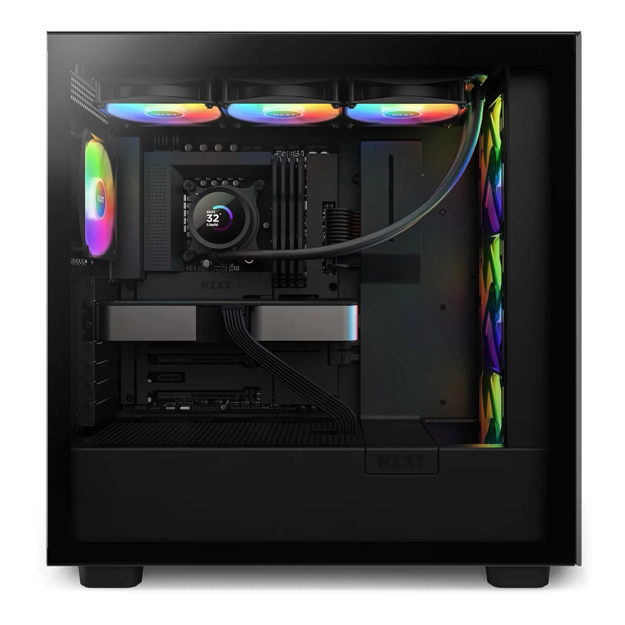 NZXT RL-KR360-B1 Kraken 360 RGB 360mm AIO Liquid Cooler with 1.54" LCD Display and RGB Fans - Image 5