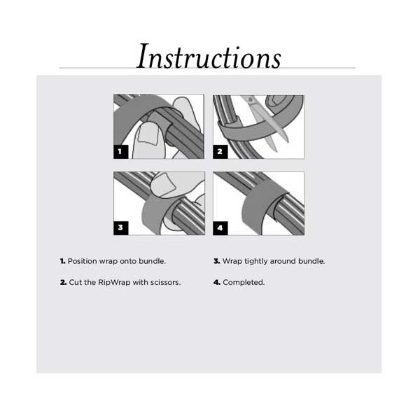 Rip-Tie G-20-030-BK 2in x 30ft Black Continuous Roll RipWrap - Image 2