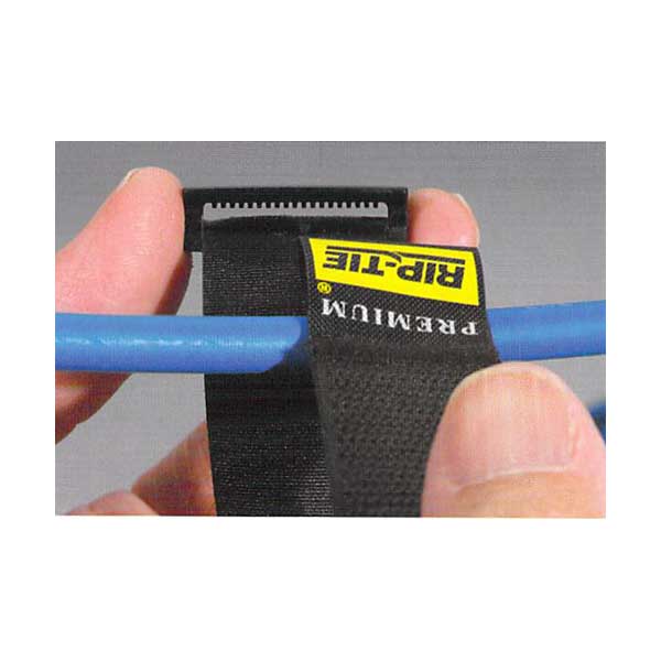 Rip-Tie RLH-065-010-BK 1" x 6.5" Black Rip-Lock CableWrap 10-Pack - Image 2