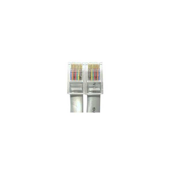 RJ45 Flat Satin Phone Cord - Crossed / 7'