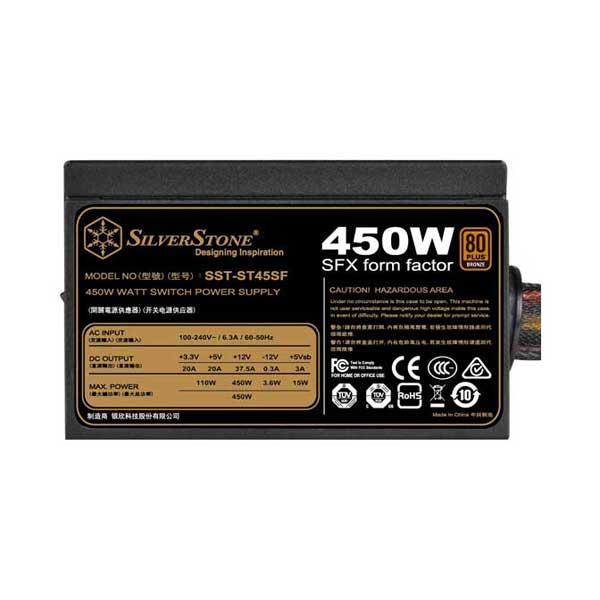 SilverStone ST45SF-V3 450W 80 Plus Bronze SFX Power Supply - Image 2