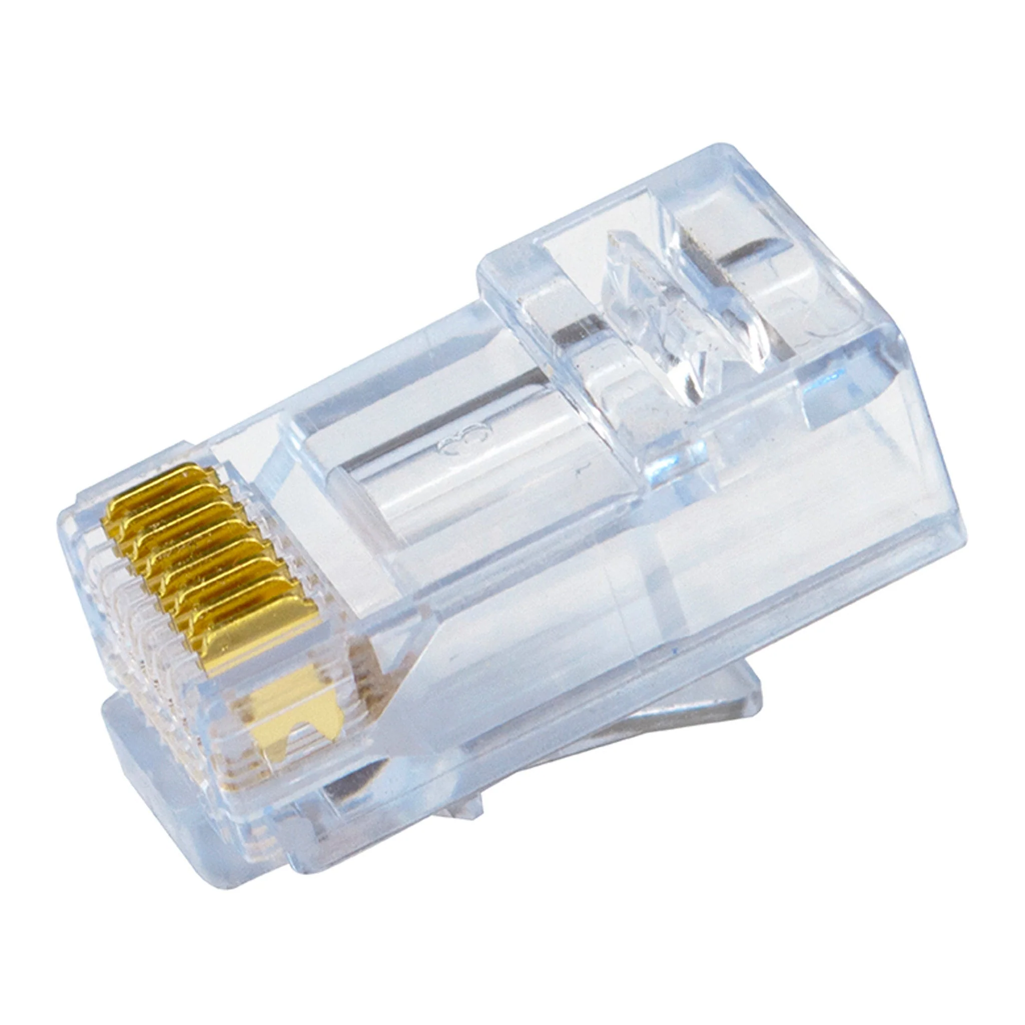 Simply45 S45-1000 Cat5e UTP Unshielded Standard WE/SS 8P8C RJ45 Modular Plugs - 100-Piece Plastic Jar - Image 3
