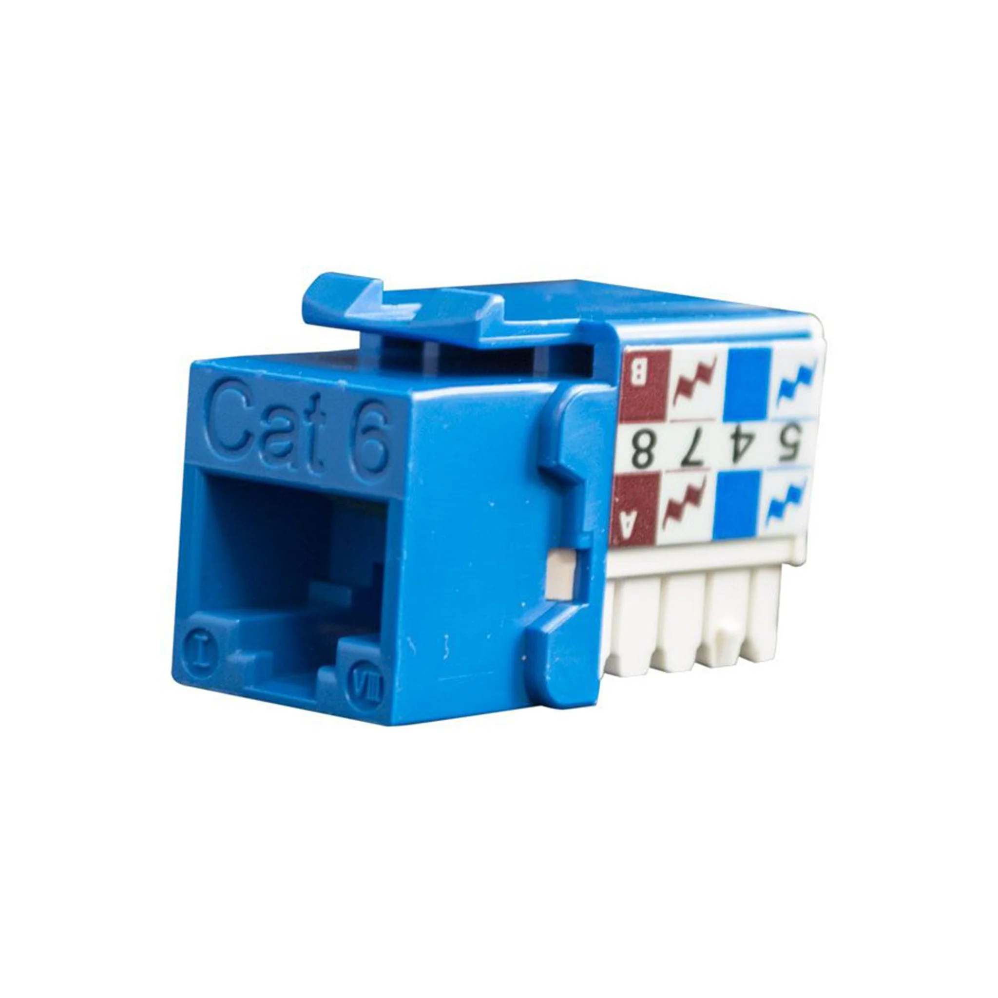 Simply45 S45-3690BL Cat6 Unshielded 90 Degree 110 Punch Down Keystone Jack – Blue