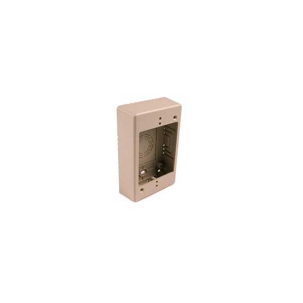 HellermannTyton TSRI-JB1 Junction Box, Single gang, 1-1/4" Deep, Ivory