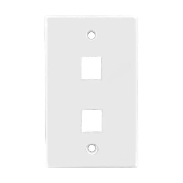 SR Components 2-Port Single-Gang Wall Plate - White 10-Pack (KWPW210)