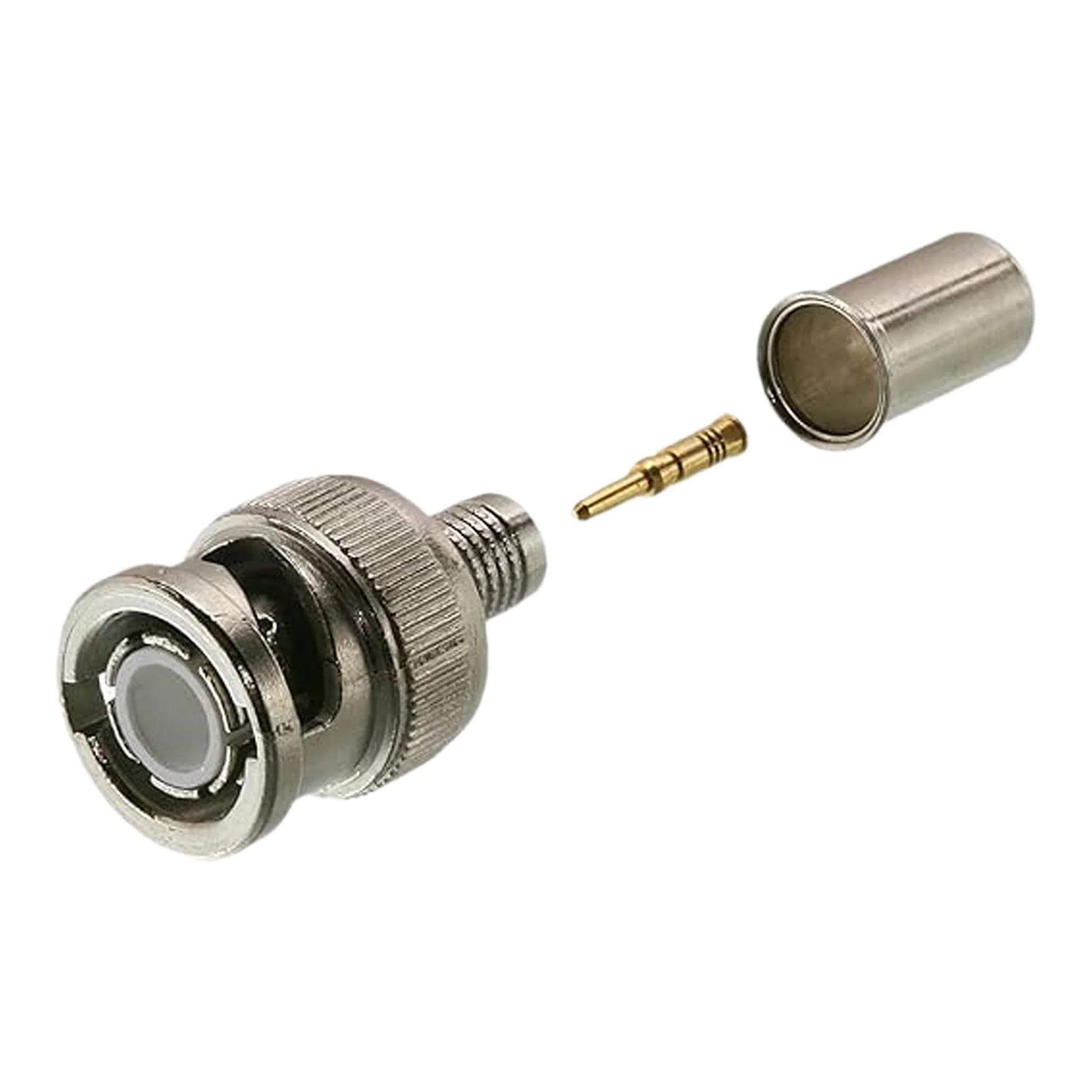 SR Components BNCCR75TP 2-Piece Male BNC Plug Crimp Connector for RG59/U