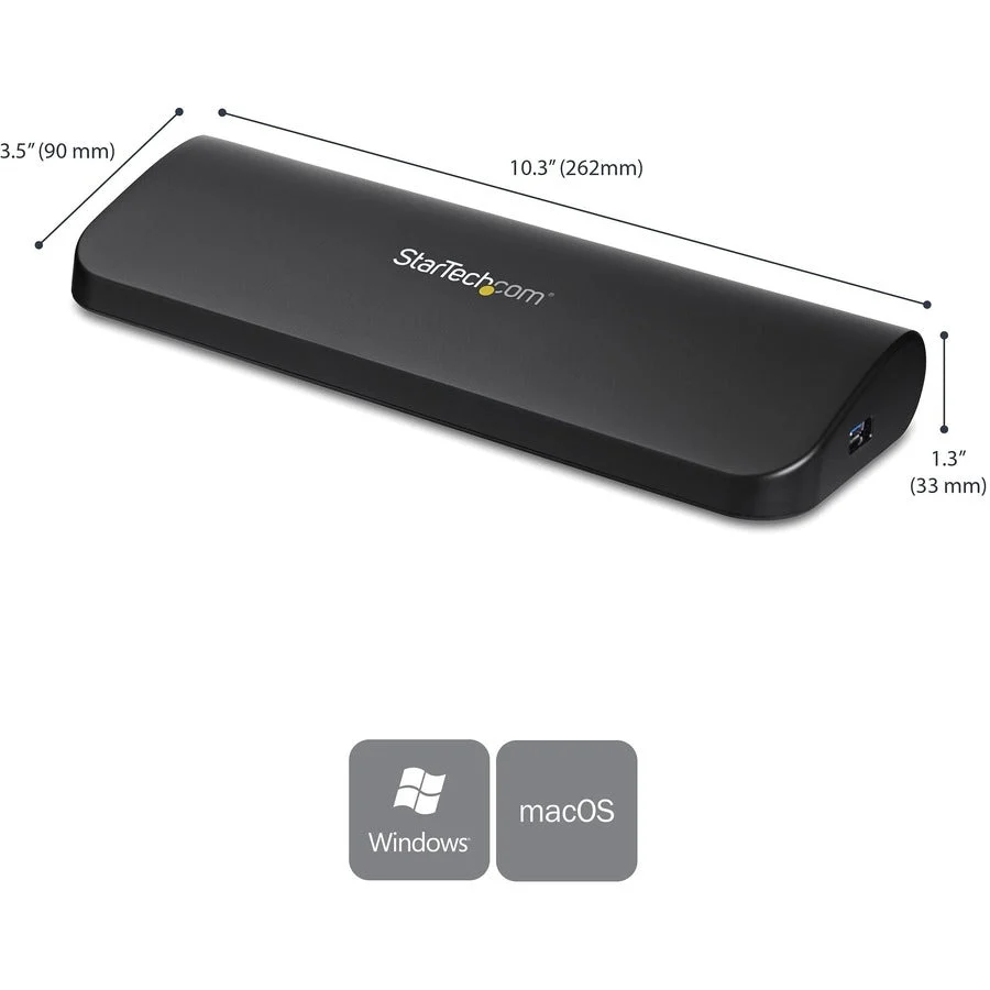 StarTech USB3SDOCKHDV Dual-Monitor USB 3.0 Docking Station with HDMI & DVI/VGA - Image 2