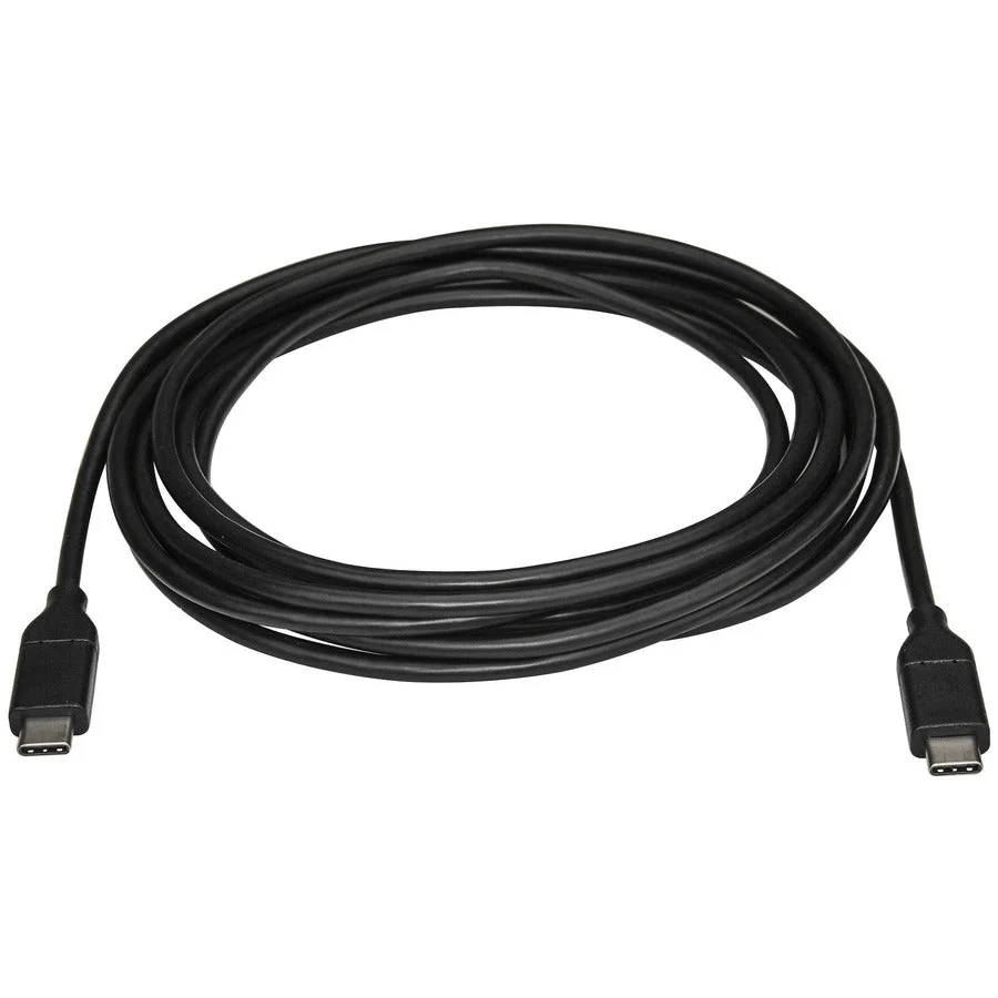 StarTech USB2CC3M 9.8ft Black USB 2.0 Male to Male USB-C Cable - Image 2