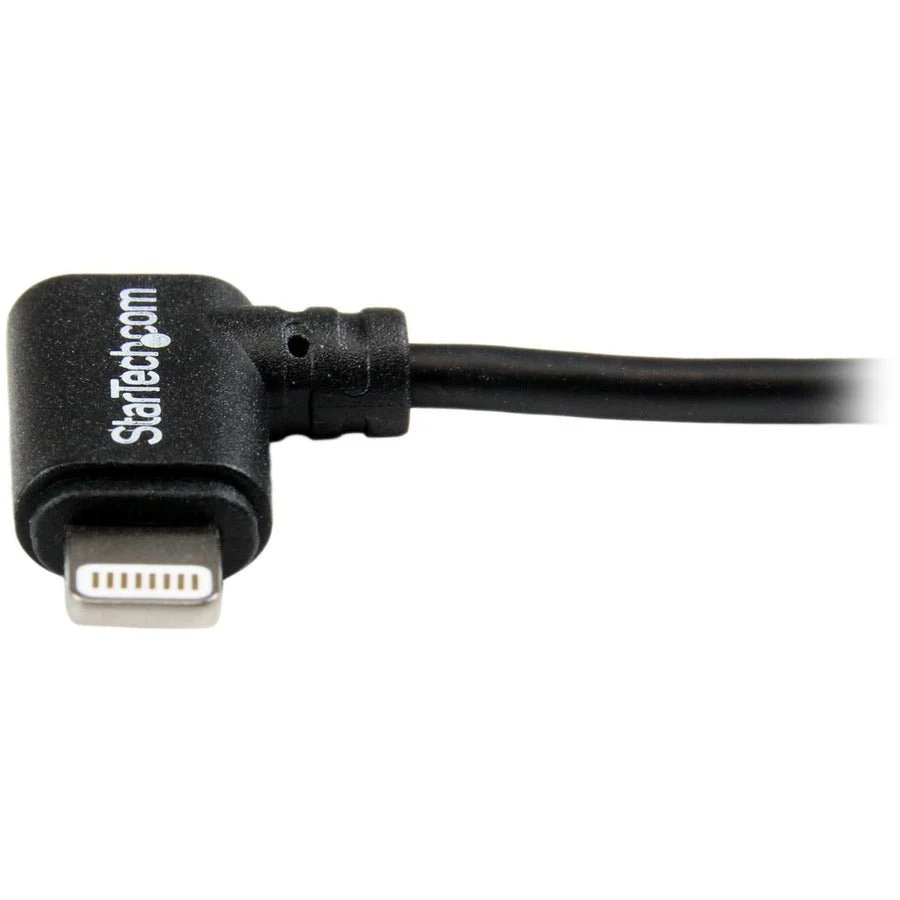 StarTech USBLT2MBR 2m (6ft) Angled Lightning Connector to USB 2.0 - Black - Image 3
