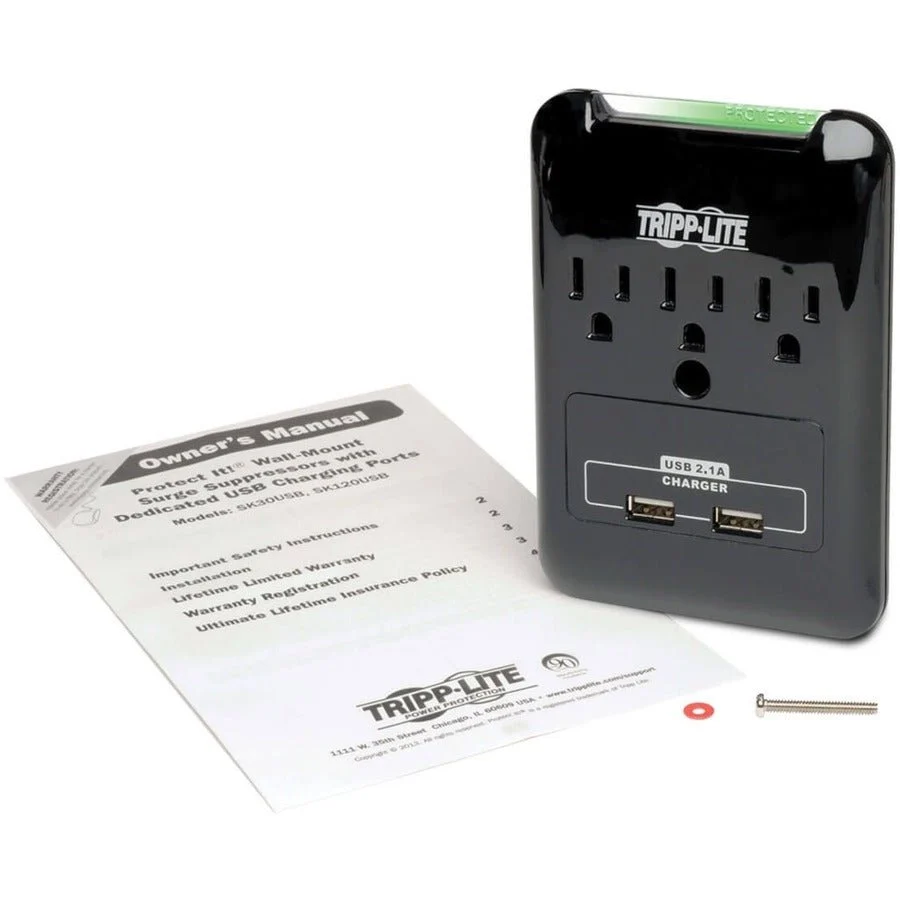 Tripp Lite Surge 3 Outlet 120V USB Charger Tablet Smartphone Ipad Iphone - Image 5