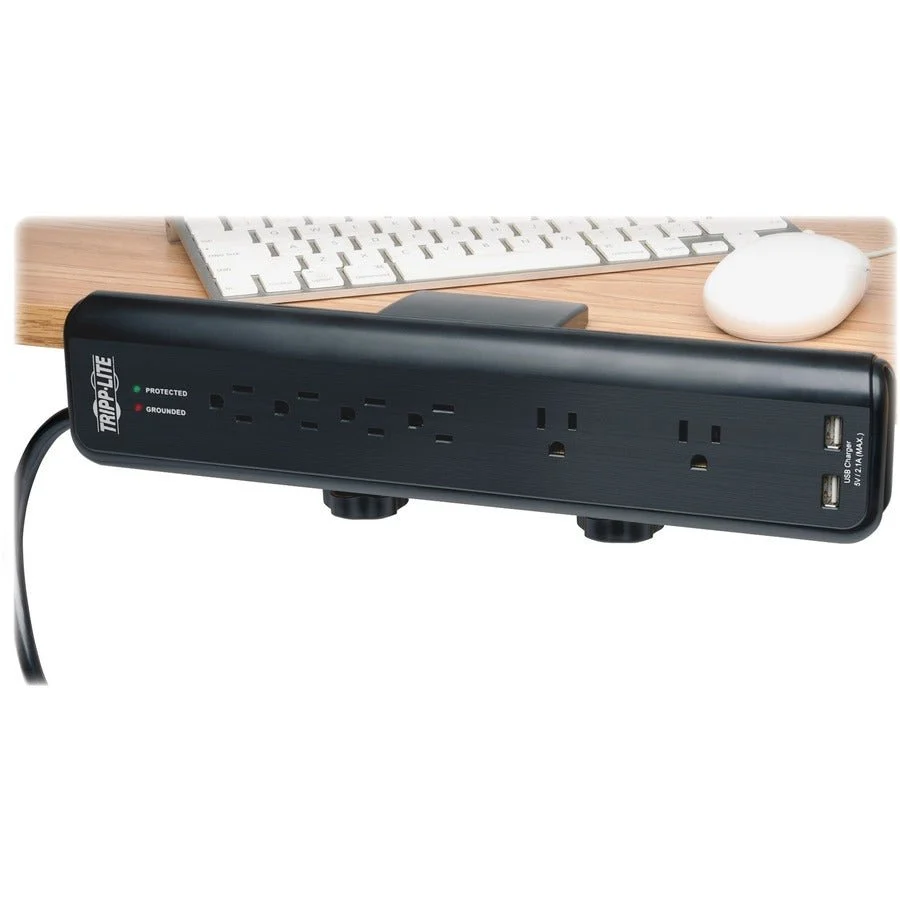 Tripp Lite Surge Protector Strip Desk Mount 120V USB 6 Outlet 6ft Cord - Image 4