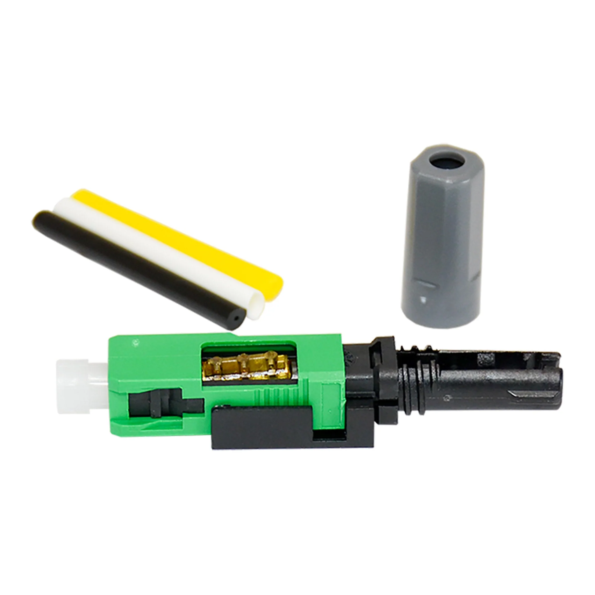 TechLogix SMU-SCA Single Mode (OS1, OS2) 9/125µm APC Click-On ECOConnector - Green - Image 3