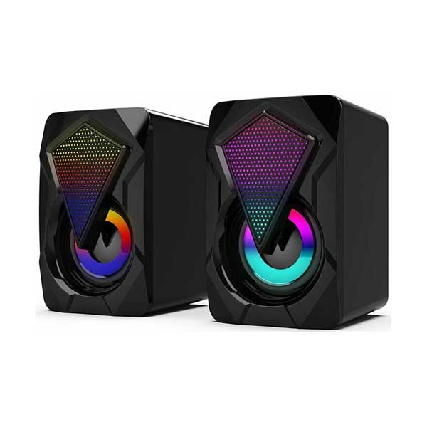 TopSku TS-RGB-3-5 USB Stereo Computer Speakers with Built-In RGB Lighting
