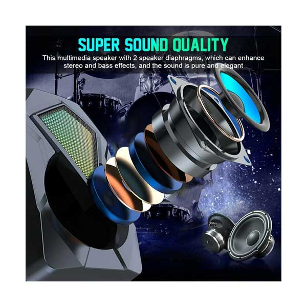 TopSku TS-RGB-3-5 USB Stereo Computer Speakers with Built-In RGB Lighting - Image 5