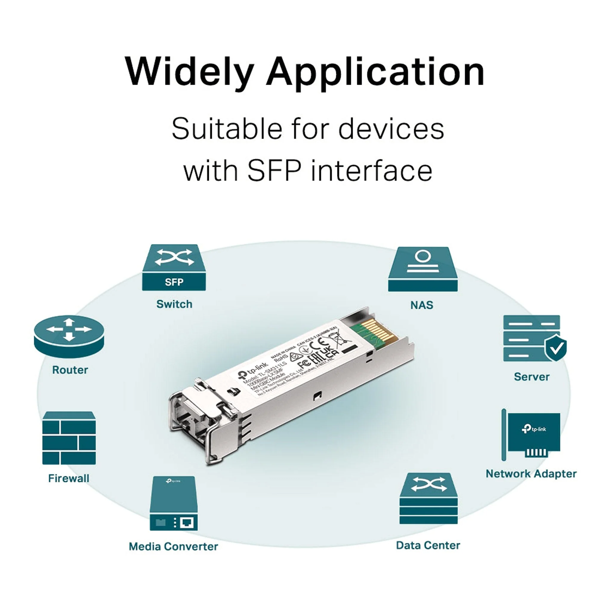 TP-Link TL-SM311LS Single-Mode Fiber MiniGBIC Gigabit SFP Module - Image 4