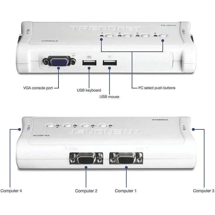 TRENDnet TK-407K 4-Port USB KVM Switch Kit - Image 9
