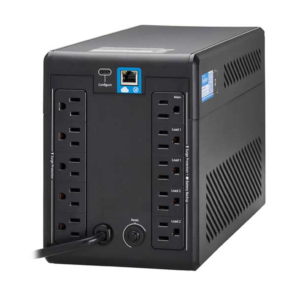 Tripp Lite 10-Outlet 50VA 500W 120V Line-Interactive Cloud-Connected UPS with Remote Monitoring (SMART750LCDTNC) - Image 2