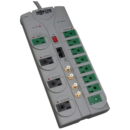 Tripp Lite Eco Surge Protector Green 120V RJ11 RJ45 Coax 12 Outlet 10ft Crd - Image 3