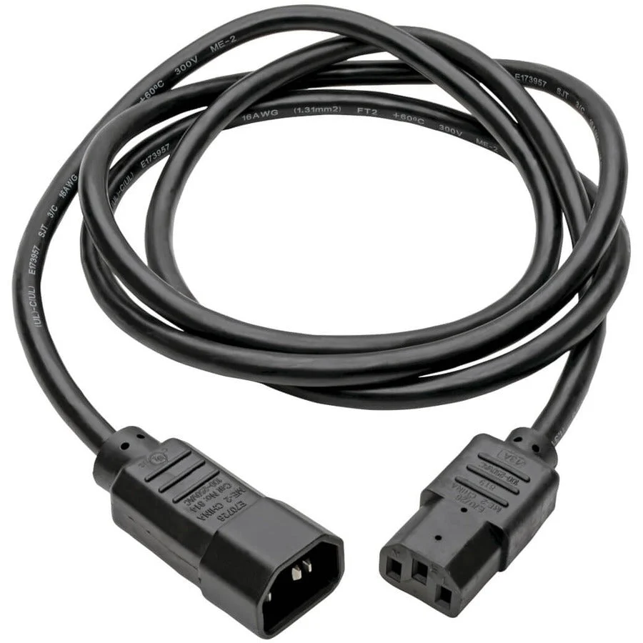Tripp Lite P004-006 6ft 18AWG 10A Black C13 Female to C14 Male PDU Extension Cord - Image 3