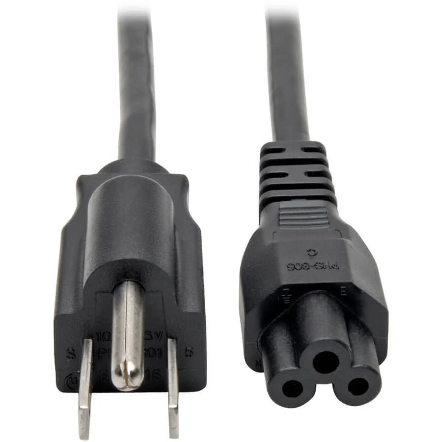 Tripp Lite P013-006 6ft 10A 125V NEMA 5-15P to C5 3-Slot Notebook Power Cord - Image 4