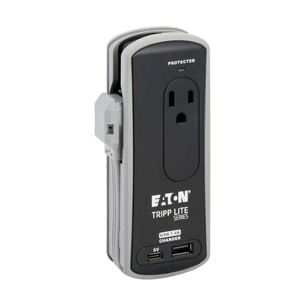 Tripp Lite Protect It! 2-Outlet Travel-Size Surge Protector (Traveler3USBC) - Image 2