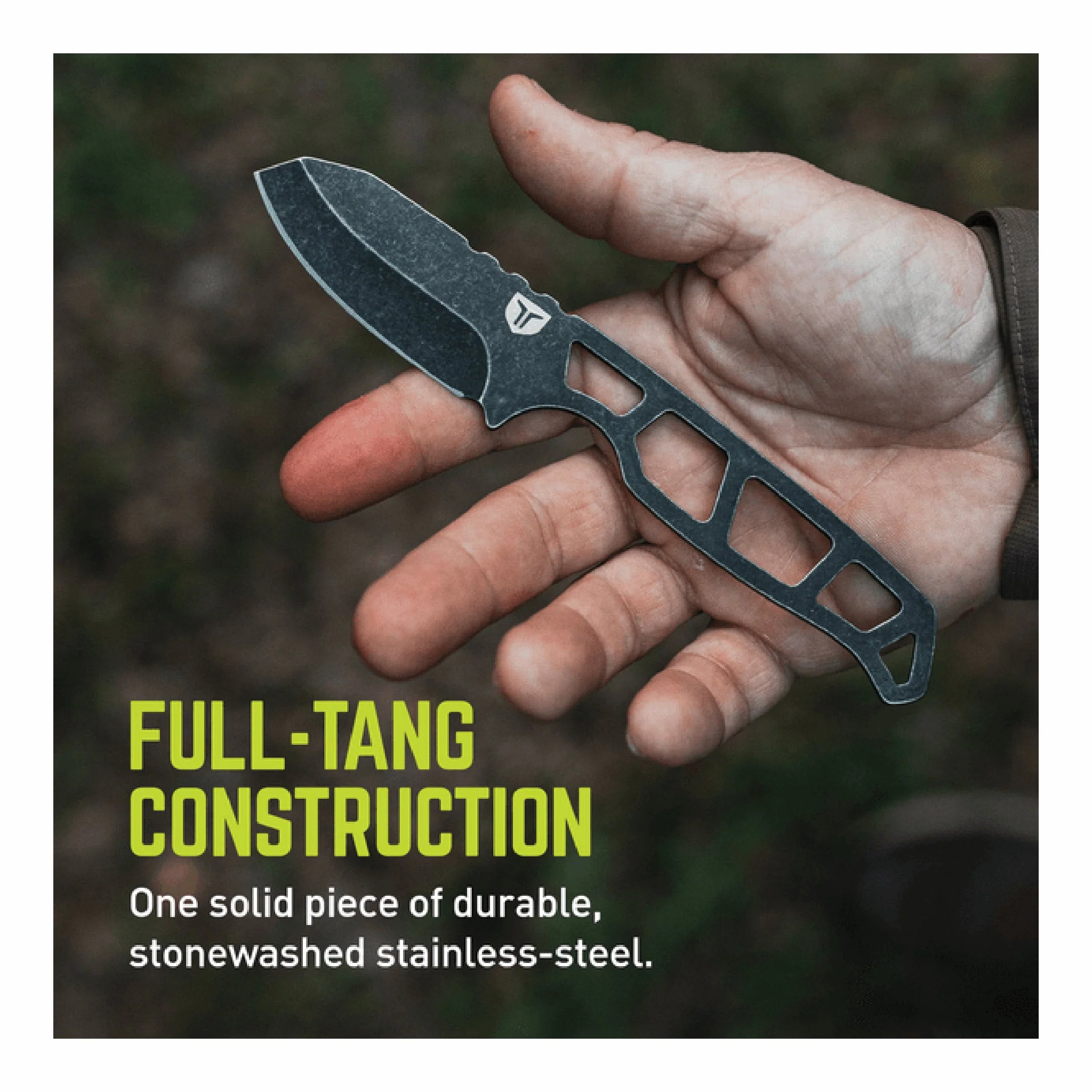TRUE TRU-FXK-1020 2.4" Stonewashed Paracord Wrapped NEKKID Fixed Blade Knife - Image 7