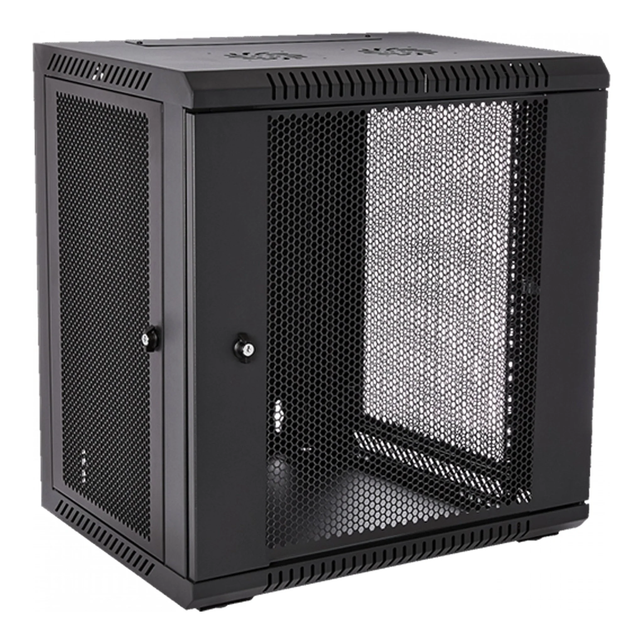 V7 RMWC12UV450-1N 12U Wall Mount Vented Rack Enclosure