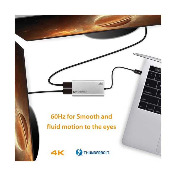 Vantec CB-TB3HD142 Thunderbolt 3 To Dual HDMI 2.0 4K 60Hz Adapter - Image 4