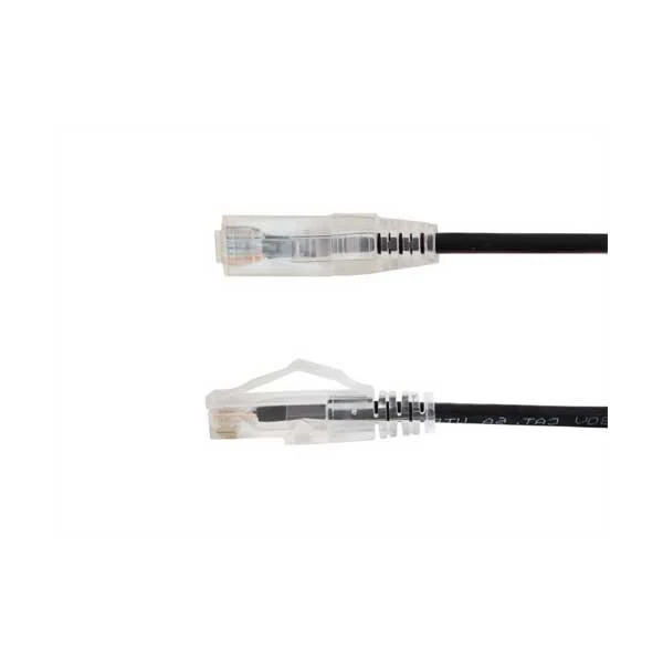 Vertical Cable 3ft 10G CAT6A Slim Mold-Injection Snagless Patch Cable | Black | 077-2037/3BK