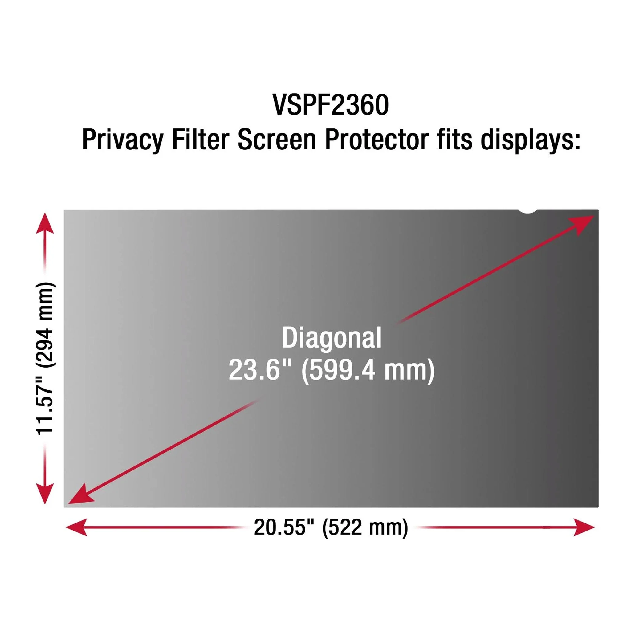ViewSonic VSPF2360 23.6" Privacy Filter Screen Protector - Image 3
