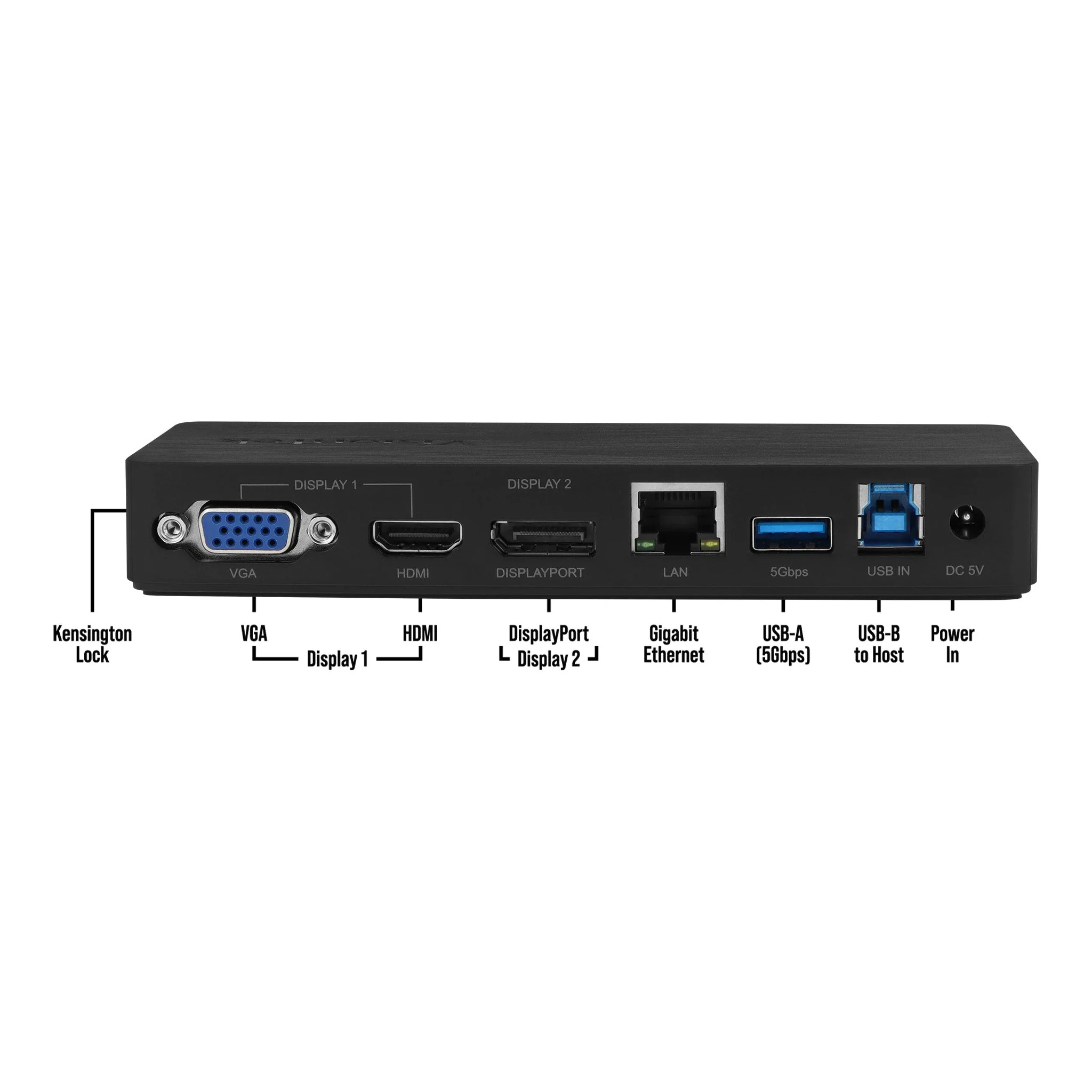 VisionTek 901693 VT1100 Dual Display Universal USB 3.0 Docking Station - Black - Image 6