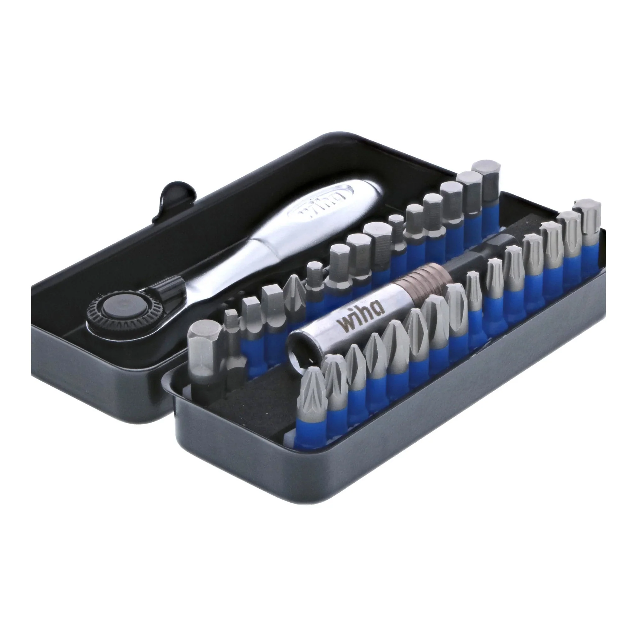 Wiha 76889 32-Piece TerminatorBlue Mini Ratchet and Impact Bit Set - Image 3