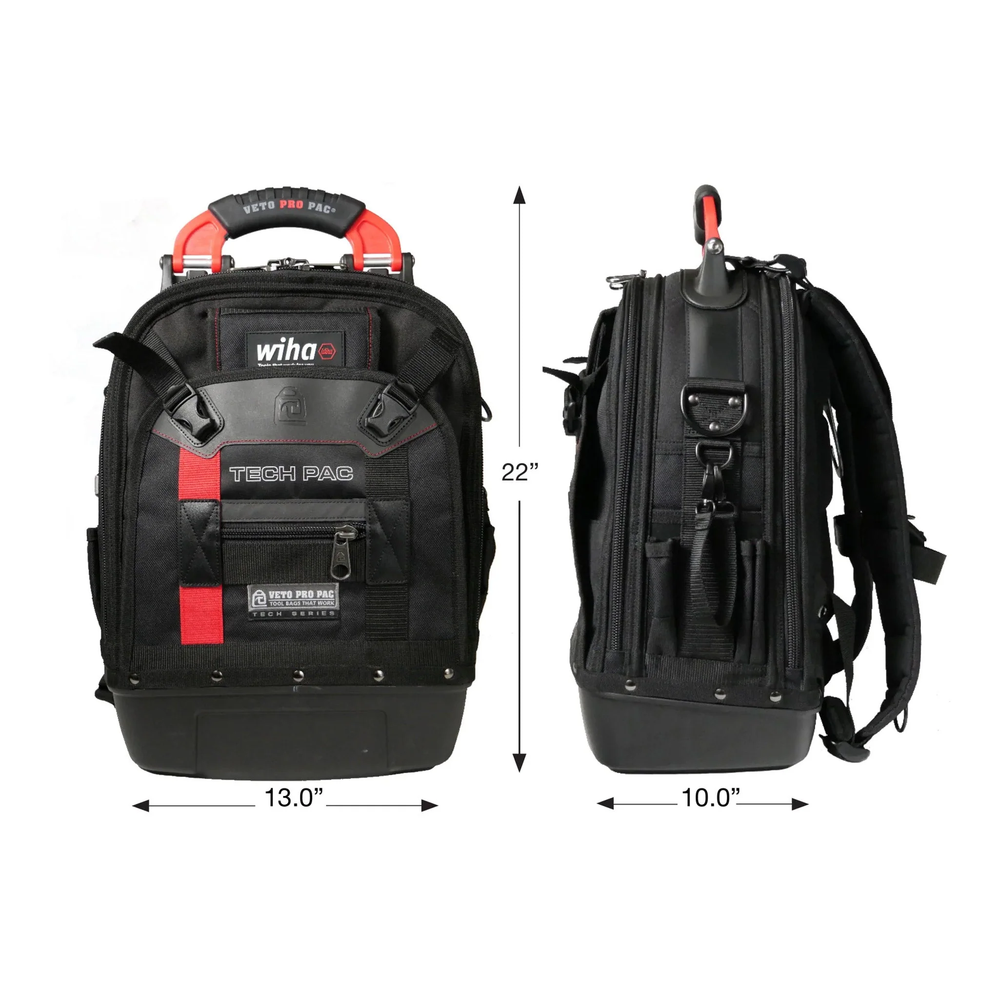 Wiha 91596 30-Piece RedStripe Heavy-Duty Tech Pac Backpack Tool Kit - Image 3