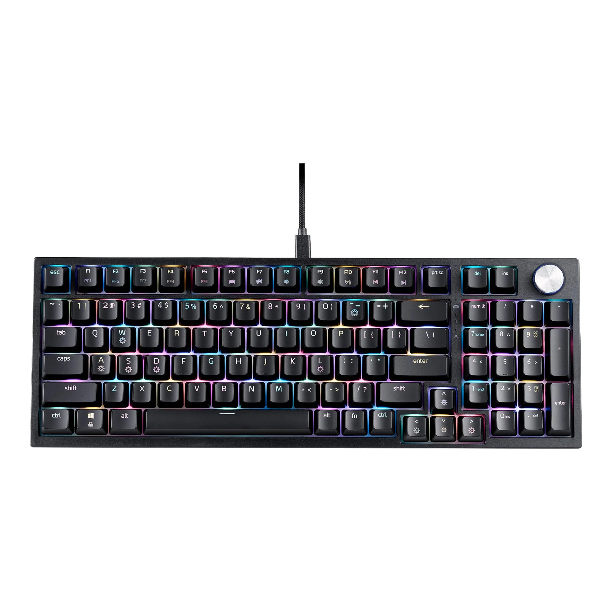 XPG SORCERERRD-BKCWW USB-C 5V DC Sorcerer 96% Form Factor Gasket Mount 97/98 Keys - Black - Image 2