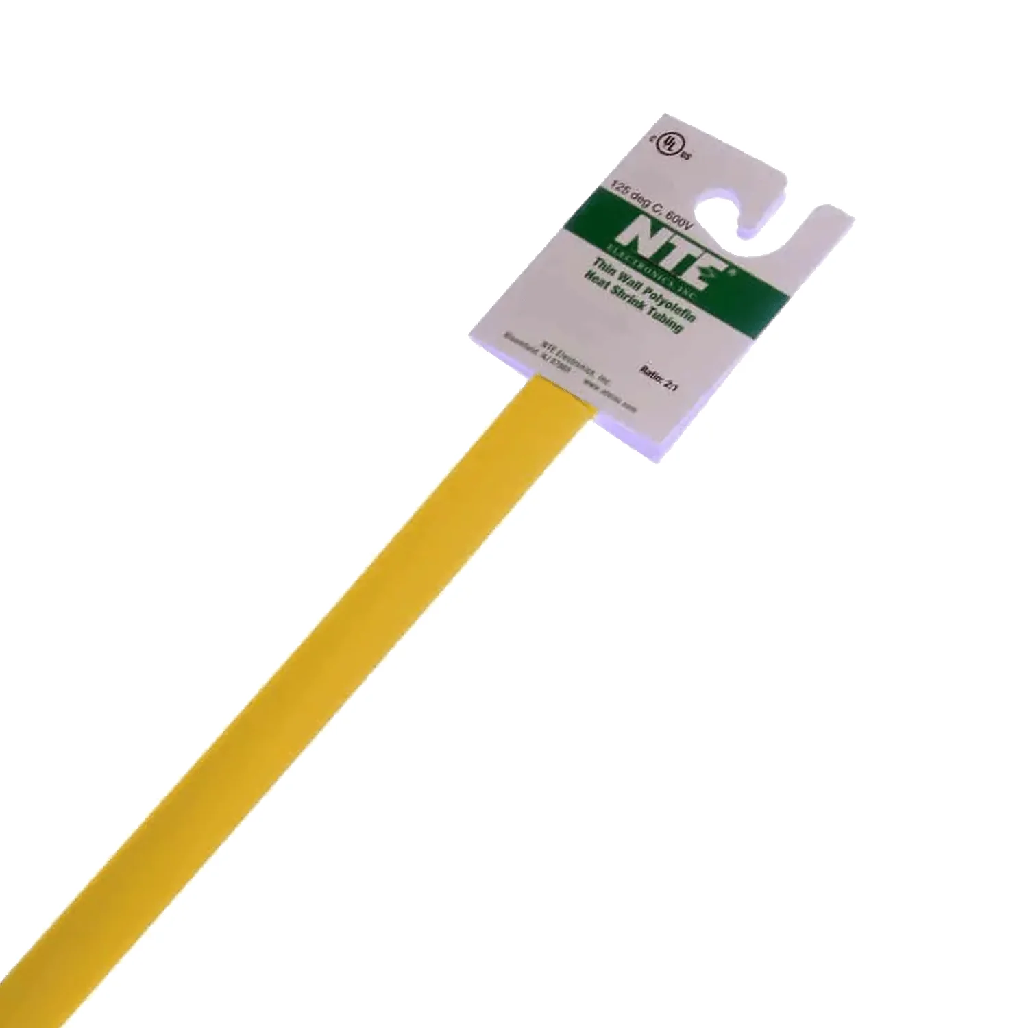 1/4 Inch Thin Wall Heat Shrink, 2:1, Yellow, 4FT